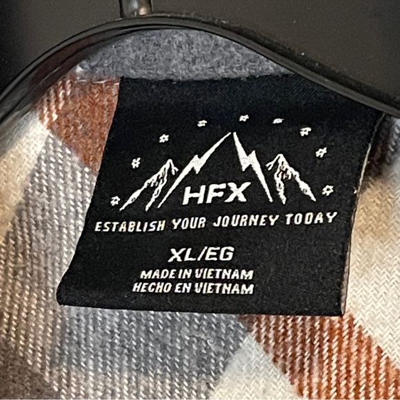 HFX Flannel Shirt Jacket Shacket Wool Blend XL EUC - Picture 4 of 5